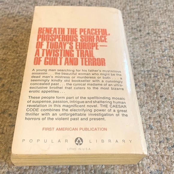 The Caesar Code Paperback Book by Johannes Mario Simmel Historical Thriller - Picture 5 of 5